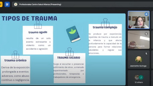 Taller gratuito con la psicóloga Soledad García, educando sobre el trauma y brindando herramientas útiles.